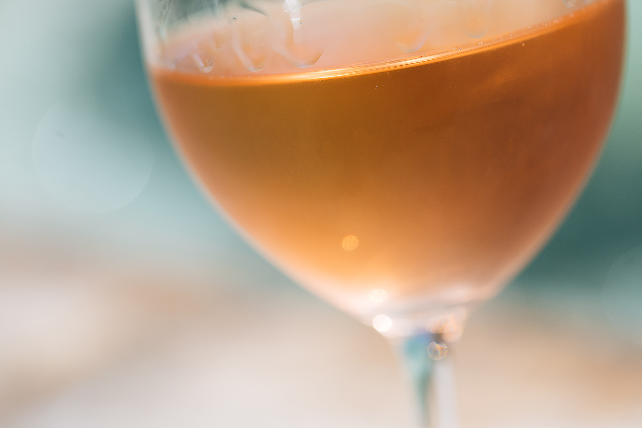 rosé wine in a glass